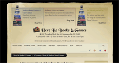 Desktop Screenshot of herebebooksandgames.com