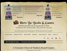 Tablet Screenshot of herebebooksandgames.com